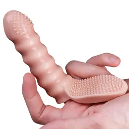 Sex Toy Massager Dildo Vibrator Finger Sleeve G Spot Massage Butt Plug Stimulator Toys For Women Men Anal Flirting Product Ny
