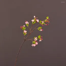 Fiori decorativi MBF Artificiale di alta qualità Malus Spectabilis Ramo di fiori Seta Fiore di melo finto per bouquet di decorazioni per la casa di nozze