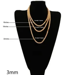 Men's Hip Hop Bling Bling Iced Out Tennis Chain 1 Row M 4mm Necklaces Sumptuous Clastic High Grade Men C jllQkP298u