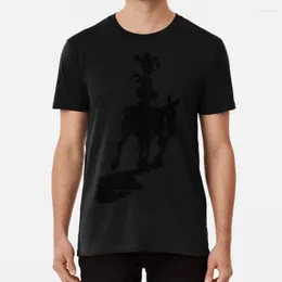 Herr t -skjortor Lucky Luke Silhouette Shirt Lonesome Cowboy Poor Long Way Home Travel Traveling Traveling