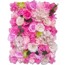 Dekorativa blommor Flower Wall Decoration 40x60cm Artificial Silk for Wedding Outdoor Decor Party Backdrop Christmas 2023