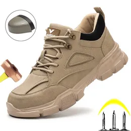 Safety Shoes Male Safety Shoes Work Sneakers Indestructible Work Safety Boots Winter Shoes Men Steel Toe Shoes Sport Safty Shoes Drop 231128