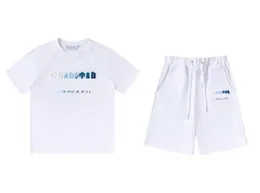 Erkek Tişörtleri Trailtsuits T Shirt Tasarımcı Nakış Mektubu Siyah Beyaz Gri Gökkuşağı Renkli Yaz Sporları Moda Pamuk Kablosu Top Kısa Kollu