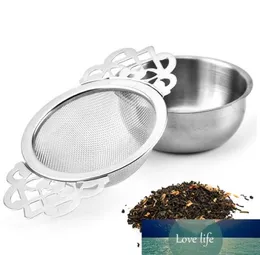 Stainless steel 65CM tea strainer with bottom cup Double handle bulk tea spice filter Reusable tea strainer Teapot accessories1145106