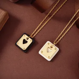 H Ожерелье для женщин -дизайнерская пара золотосеката 18к T0P Advanced Materials Официальные репродукции ювелирные ювелирные украшения