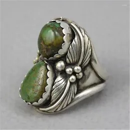Anéis de cluster luz luxo moda vintage tribal s pedra étnica esculpida folha de metal anel de dedo anillos z3p822