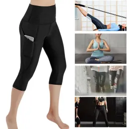 Ladies Fashion Sports Leggins z kieszonkową talią Push Up Woman Pants Fitness Gym Leggingi Kamelowe Yoga Pants