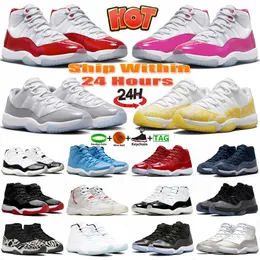 High 11 Basketball Shoes 11s Herrskor Sneaker Classic Multi Color Low Designer Trainers Sport Fashion Cherry University Blue Cool Grey Men Women Size 36-47
