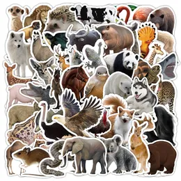 53pcs true-life animals Waterproof PVC Stickers Pack For Fridge Car Suitcase Laptop Notebook Cup Phone Desk Bicycle Skateboard case.