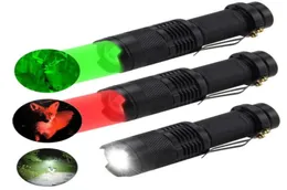 Flashlights Torches C5 LED 670nm Red Beam Light Eyesight Gift Green Blue Torch Lamp Lantern Against Deteriorating7789690
