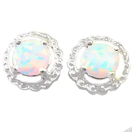 5 paia lotto Luckyshine regalo di festa per le donne opale di fuoco stud argento sterling 925 Russia americano Australia orecchini da sposa281W