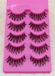 Messy False eyelashes Natural Eye Extentions Makeup for Eyes 5 Pairs with Packaging Box 3138138