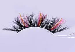 まつげ25mmカラフルなきらめく目をつけて厚い偽のまつげエクステンションメイクアップツールfalse lash for Beauty9349114