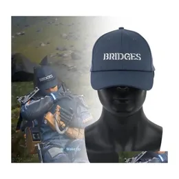 Party Masks Game Death Stranding Cosplay Hat Sam Blue Bridges Brodery Baseball Cap justerbar Drop Delivery Home Garden Festive Su Dhdev