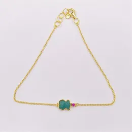 매력 귀여운 곰 보석 Dijes Para Pulseras Amazonite and Ruby 925 스털링 실버 금 발목 제이드 브레이슬릿 뱅글 찰스 cha273d