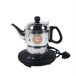 キッチン家具ステンレススチール断熱電気ケトルティーポット0 8L 500W 220V自動水暖房ボイラーTeapot242D