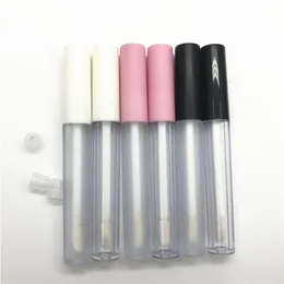 25ml fosco claro vazio recipientes de brilho labial tubo 3ml tampa bálsamo tampa escova ponta aplicador varinha rolhas de borracha para diy lábio recarregável oijx