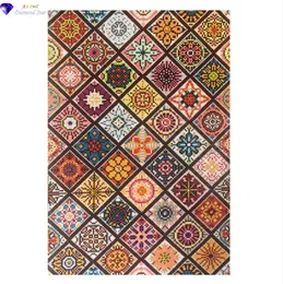 Stitch Full AB Drill Square Round Mandala 5D DIY Diamond Målning Diamond Mosaic Cross Stitch Kit Velvet Canvas