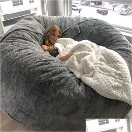 Chair Covers Ers Drop Bean Bag With Furry Keep Warm Hine Washable Large Sofa Er And Nt Recliner Bedroom Furniture Delivery Home Gard Dhanx