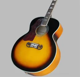 Golden Tuners 43 inch Left-handed Acoustic Guitar with Body Binding,Rosewood Fretboard,Can be customized