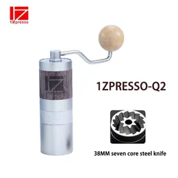 الأدوات 1zpresso Q2 يدوي مطحنة المطبخ المطبخ أدوات طحن Mini Bean Milling الفولاذ المقاوم للصدأ مصنع فول القهوة قابل للتعديل 20G