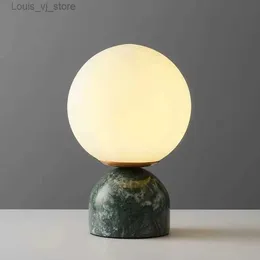 Table Lamps Nordic bedside marble table lamp modern minimalist living room bedroom study room table light fixture restaurant cafe desk lamp YQ231129