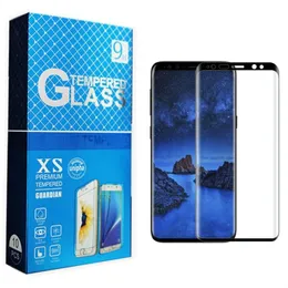 9D Glass Glass كاملة منحنية لـ Samsung Galaxy S10 S20 S21 Ultra S22 5G S23 حامي الشاشة Note 9 10 20 ultra Friendly Case with Retail Box