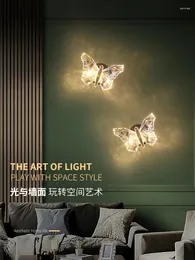 Wall Lamp Children's Room Bedside 2023 Butterfly Stair Walkway Girl Student Bedroom Decorative