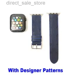 Apple Watch Band 445mm 42mm 41mm 40mm 38mm 49mm Luxury Designer Silicone Strap Series 8 7 SE 6 5 4 3 2 1 WatchBand 44mm 45mm 42mm 41mm 41mm 40mm 38mmに互換性のあるファッションPUレザーバンドストラップ