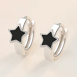 Hoop Earrings 925 Silver Needle Star For Women Girls Fashion Accessory Party Jewelry Eh174