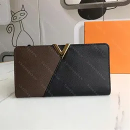 2023 marca designer longo carteira bolsa titular do cartão nova chegada promoção de moda longo zip interno v lock267l