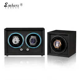 Watch Boxes Cases Embers Matte Black 1 2 Watch winder Luxury Fashion Watch Shaker Watch Box Exquisit Single Slot Mabuchi Motro 231128