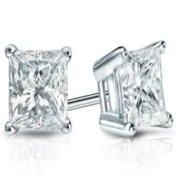 14K vitguld 4-PRONG PRINCESS-CUT DIAMOND STUD EARRINGS 1 50 CT TW G-H SI2321K