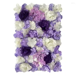 Decorative Flowers Artificial Wall Flower Panel For Birthday Party Backdrop Wedding Decoration Decor Baby Shower Christmas Props
