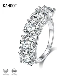 Anéis de casamento 925 prata esterlina 255 diamante 5 pcs meia fileira anel de luxo tendência moda homens senhoras presente de aniversário 231128