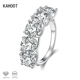 Anneaux de mariage 925 en argent Sterling 255 diamant 5 pièces demi-rangée bague de luxe tendance mode hommes dames cadeau d'anniversaire 231128