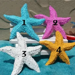 Dekorativa föremål Figurer Dekoration Fish Tank Harts Mini Ornament 2st Medelhavet Stjärnor Starfish Wall Aquarium Home Beach Wedding Decor 231128