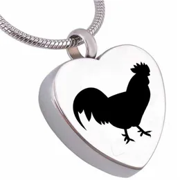 custom chicken Cremation Urn Jewelry heart Memorial Ash Keepsake Necklace218c