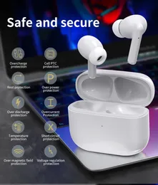 Trådlösa öronsnäckor Bluetooth 5.3 Sanna hörlurar i öronhörlurar 5 timmar Speltid Stereo Sound med mikrofon trådlöst laddningsfodral för iPhone Android -telefoner