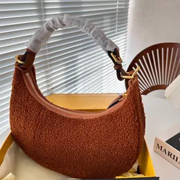 Lyxdesigner mode axelväska halvmåne väskor lady tote mini underarmsäckar dubbel koppling kvinna kors kroppsväska vintage handväska handväska