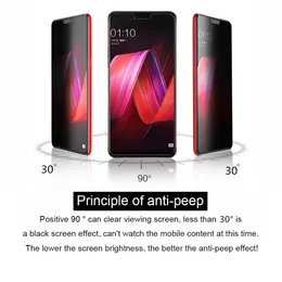 Telefonens integritetsskärmskydd för Xiaomi Redmi K20 K30 K40 Pro Anti Spy Hempered Glass för Redmi Note 12 11 10 9 8 7 Pro Privat Protectors