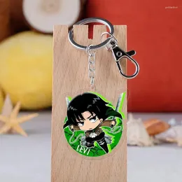Keychains 2023 Arrival Attack On Titan Japanese Anime Figure Acrylic Mobile Phone Charms Keychain Strap Keyring