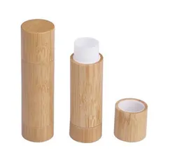 Großhandel Bambus DIY Design leer Lipgloss Behälter Lippenstift Tube Lippenbalsam kosmetische Verpackungsbehälter ZZ