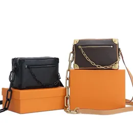 Evening Bags Cosmetic Bags Satchel Mini soft trunk Luggage classic clutch Box for women chain Handbags Leather purse Fashion bag C237Y