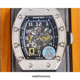 デザイナーri mliles luxury watch自動機械時計リチャミルズRM030完全ムーブメントサファイアミラーラバーウォッチバンドメンズスポーツブランド時計4kmo