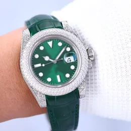 Diamond Watch Mens Saatler Diamond Watch ile Otomatik Mekanik 40mm Kılıf Erkekler İçin Sapphire Aydınlık Butik Kılıf Montre De Luxe
