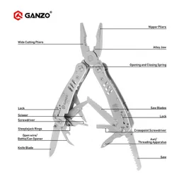 Tornavida ganzo g301 g301b g301h çok pense 26 Bir elinde alet set tornavida kiti portatif katlanır bıçak çoklu alool