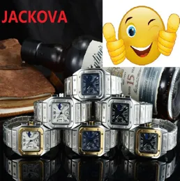 All Dials Work Classic Retro Square Men Quartz Moon Watches 42mm Big Dial Golden Stainless Steel Fashion Watch Luxury Wristwatch r2708779