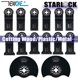 Zaagbladen NEWONE 14pcs/Set HCS/JapanTooth/BiMetal Starlock Oscillating Tool Renovator Saw Blades For Wood/Metal/Plastic/Tail Cutting