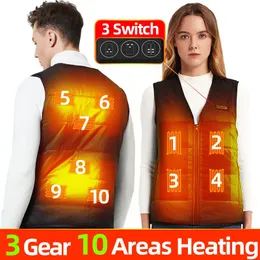 Women's Vests USB Charging Heated Vest Men Winter Warming Electric Thermal Heated Jacket Smart Self Heating Vest Women V Neck Washable Unisex 231128